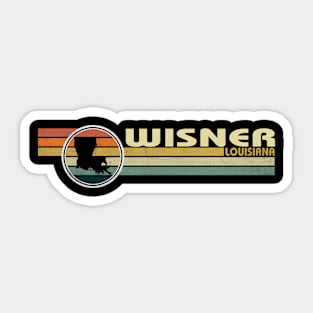 Wisner Louisiana vintage 1980s style Sticker